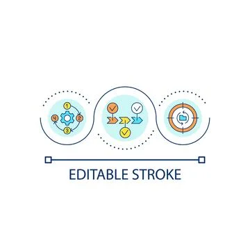 Process management loop concept icon Stockillustratie