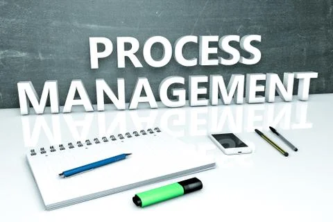 Process Management text concept Stock Illustration