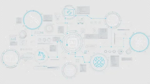 Process management using artificial intelligence. Stock Footage 265381944