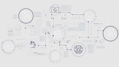 Process management using artificial intelligence. Stock Footage 266733002