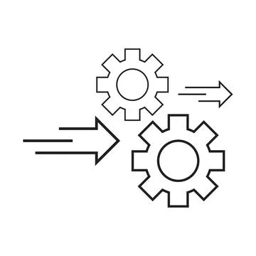 Process management vector icon design template 스톡 일러스트