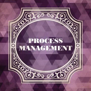 Process Management. Vintage Design Concept. Stockillustratie
