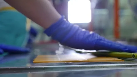 The process of manufacturing caramel hand made Stock Footage