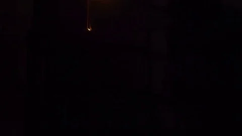 The process of manufacturing a decorative metal product. Metal sparks fly apart Vídeo Stock 83326220