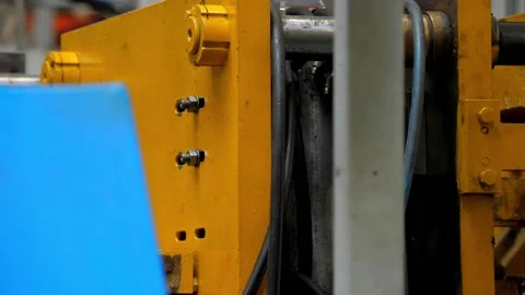 The process of manufacturing plastic products. Stock Footage 140052978