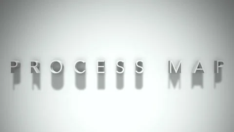Process map 3D title animation with shadows on a white background 스톡 동영상 297456619
