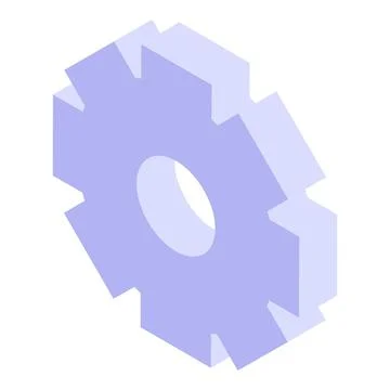 Process mechanism icon, isometric style Illustrazione stock