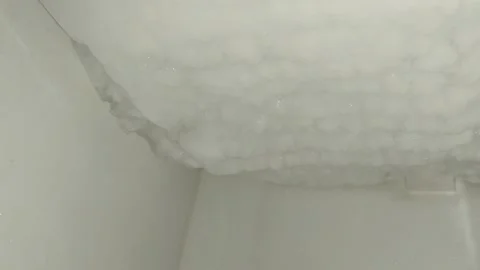 The process of melting the ice in the refrigerator freezer 動画素材 295410520