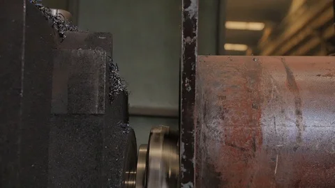 Process of metal working and machine manufacturing. Precision milling work. Fast Video stock 91994825
