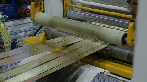 The process of metal working on the machine Stock Footage 103142547