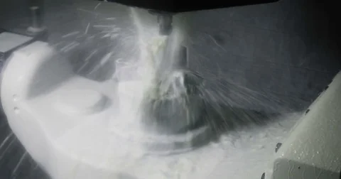 Process of metalwork and machine manufacturing of press form close up. Precision Stock Footage 77518863