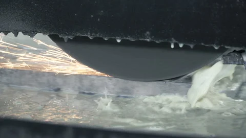 Process of metalworking and belt sander machine manufacturing of press form. Pre Video stock 199488045