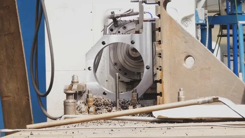 Process of metalworking and machine manufacturing of press form. Tool cut and Stock-Footage 114624242