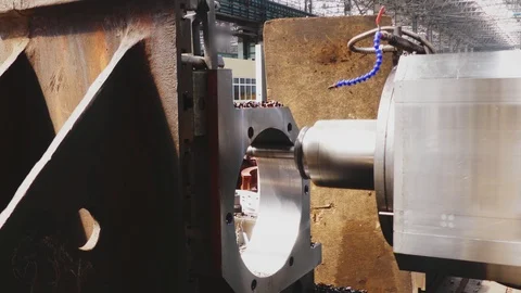 Process of metalworking and machine manufacturing of press form. Tool cut and Stock-Footage 114624253