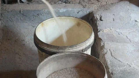 The process of milling rice into rice using a grinding machine Stock Footage 311272125