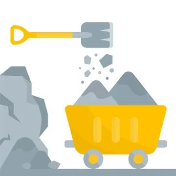 The Process of Mining Stock Illustration