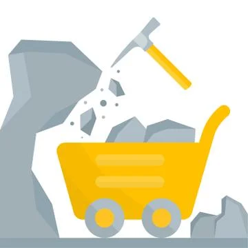 The Process of Mining Stock Illustration