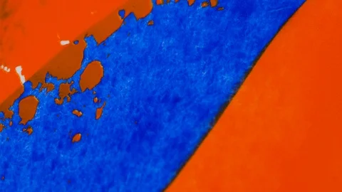 The process of mixing and drawing with acrylic paints and palette knife Video stock 94867472