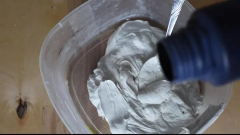 The process of mixing color and putty Stock-Footage 136721958