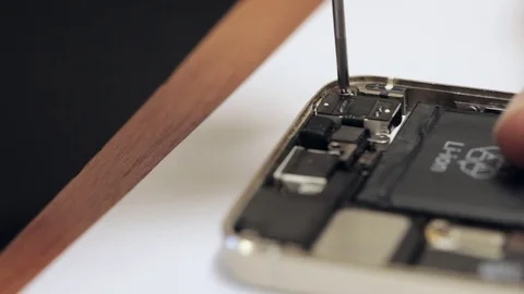 Process of mobile phone repairing Stock Footage 75741266