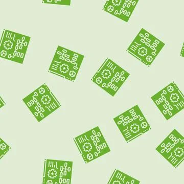 Process modeling analyst glyph seamless pattern Stockillustratie