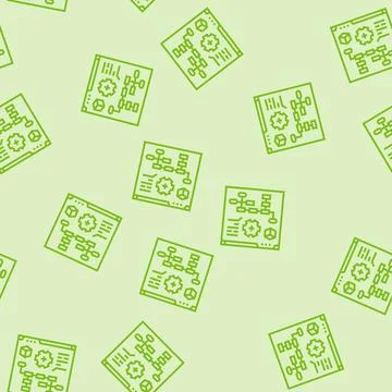 Process modeling analyst line seamless pattern Stock Illustration