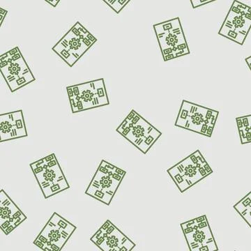 Process modeling analyst line vector seamless pattern 스톡 일러스트