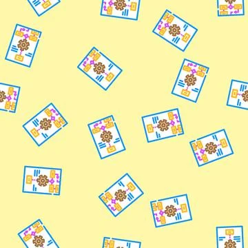 Process modeling analyst vector seamless pattern Illustrazione stock