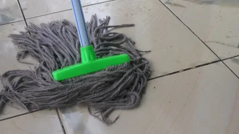 The process of mopping a dirty floor Stock Footage 321979938