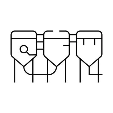 Process of neutralization, discoloration and deodorization line icon vector.. イラスト素材