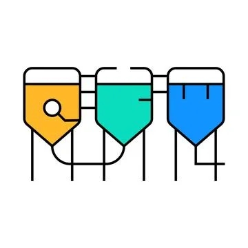 Process of neutralization, discoloration and deodorization icon color illus.. イラスト素材