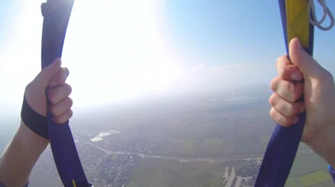 The process of opening the parachute Stock Footage 28370597