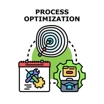 Process optimization concept for business development strategy Stock Illustration