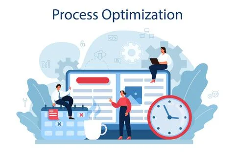 Process optimization concept. Idea of business improvement イラスト素材
