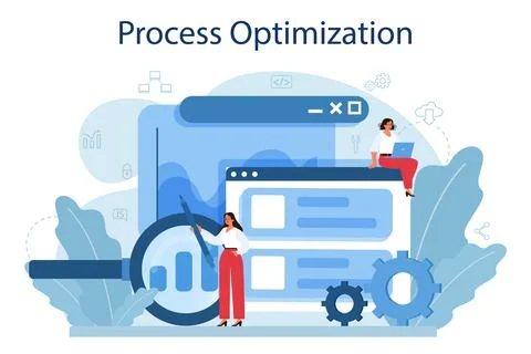 Process optimization concept. Idea of business improvement 스톡 일러스트