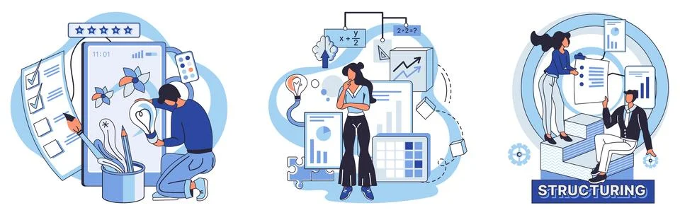 Process optimization. The concept process optimization is central to successful Illustrazione stock