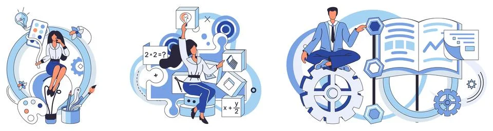 Process optimization. The effectiveness strategy lies in successful optimization Stockillustratie