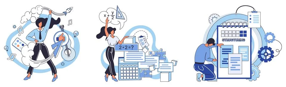 Process optimization. Efficient procedures are essential for effective Stock Illustration