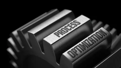 Process Optimization on the Metal Gears Stock Illustration