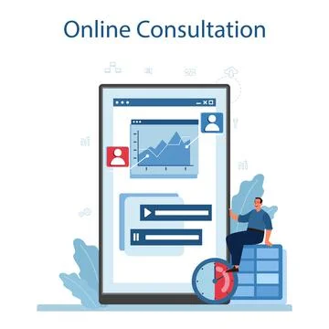 Process optimization online service or platform. Idea of business Stockillustratie