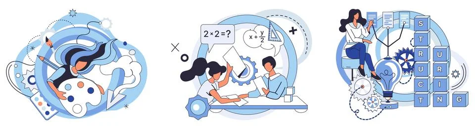 Process optimization. Planning is foundation on which successful process Stock Illustration