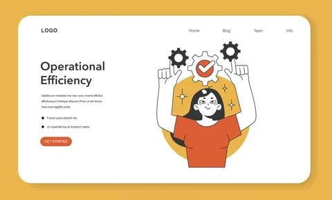 Process optimization set. Flat vector illustration Illustrazione stock