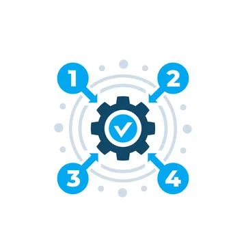 Process optimization vector icon on white 库存插图