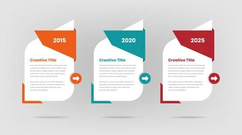 Process or business steps infographic data presentation template Stock Illustration