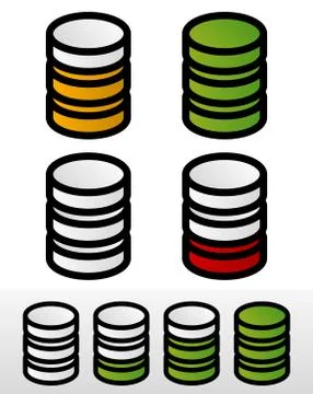 Process or level indicators Stock Illustration