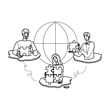 Process outsourcing vector Stock Illustration