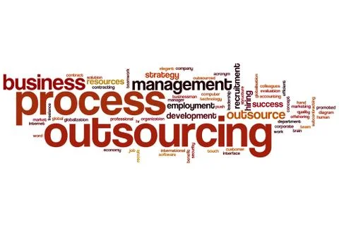 Process outsourcing word cloud Stock Illustration