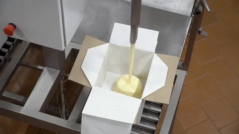 The process of packing oil into boxes. C... | Stock Video | Pond5