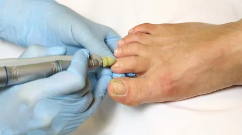 Process of pedicure at beauty salon Stock Footage 57500293