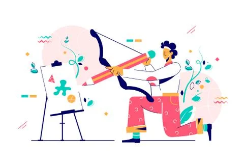 Process of picture looming Stock Illustration